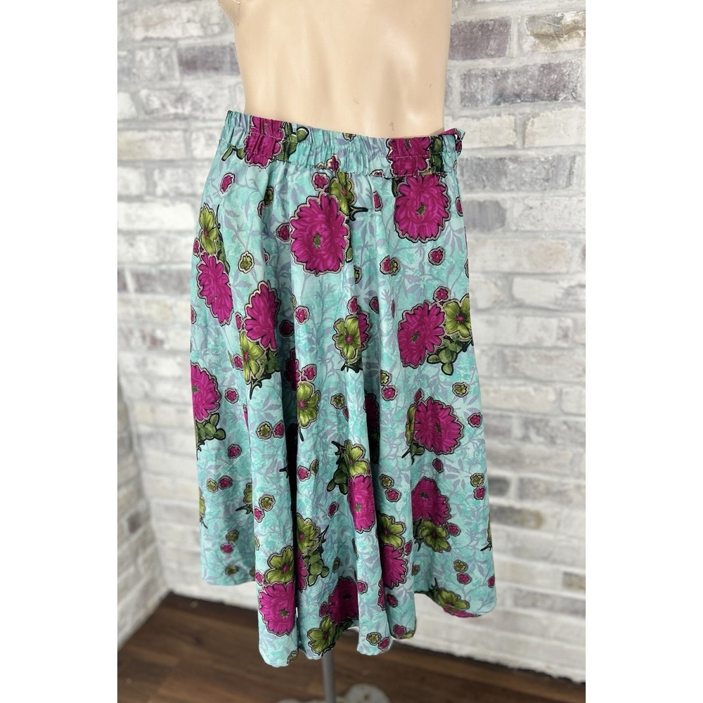 Mix Nouveau Maxi‎ Skirt Floral Flowy Bohemian Peasant Festival Metallic Gold S